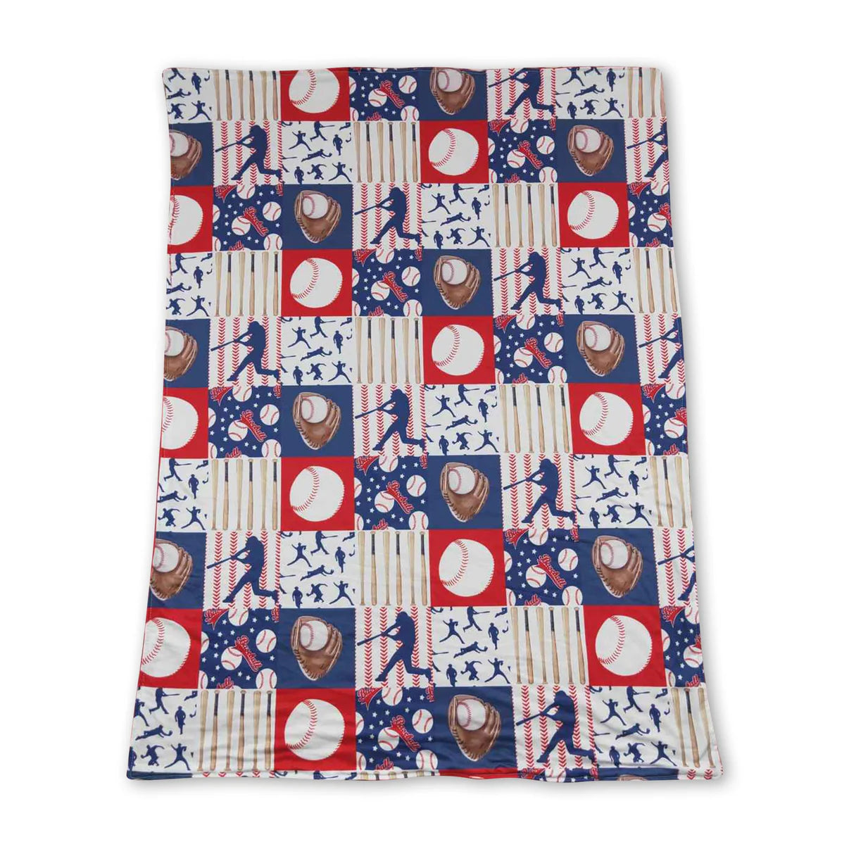 Baseball patchwork baby kids blankets