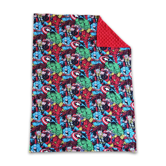 Green man red polka dots baby blankets