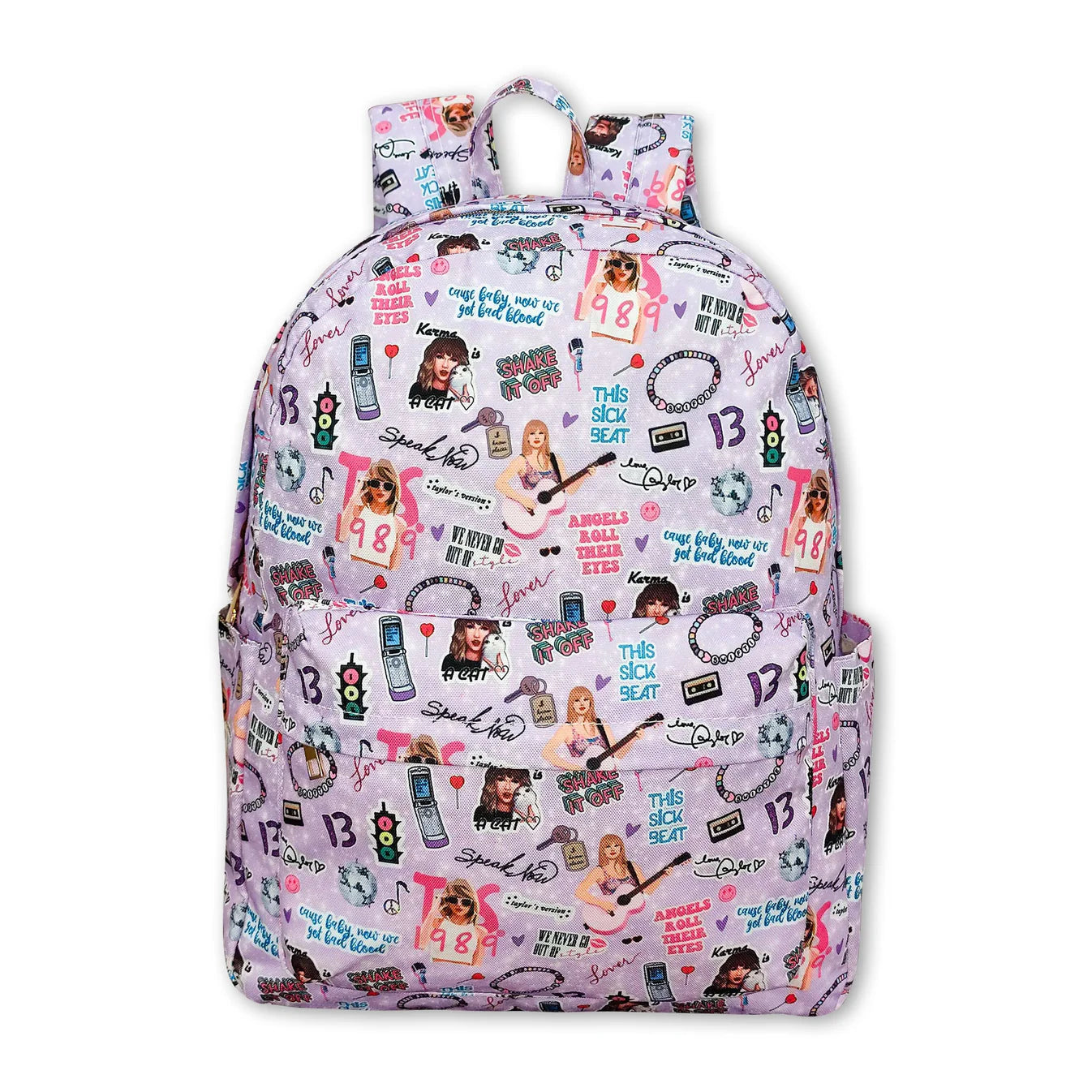 Lavender guitar singer kids girls backpack